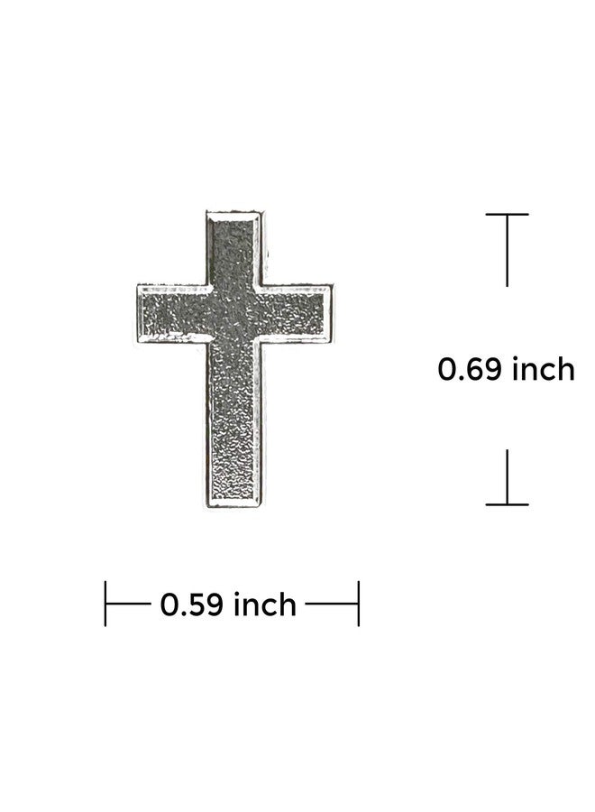 PinMaze Chaplain Silver Finish Lapel Pin - Religious Christian Latin Ornate Official Brooch (5 Pcs) - Image 4